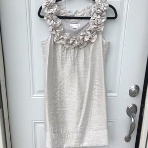 London Times Silver Semi-Formal Shift Dress